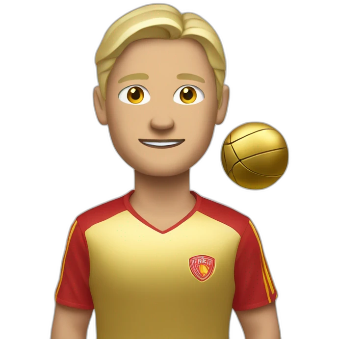 Haaland with a gold ball emoji