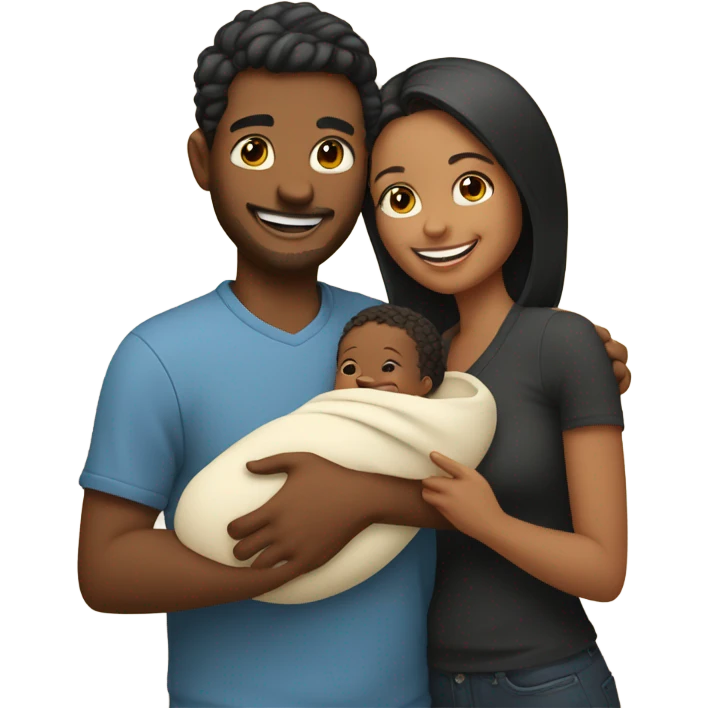 couple with baby emoji