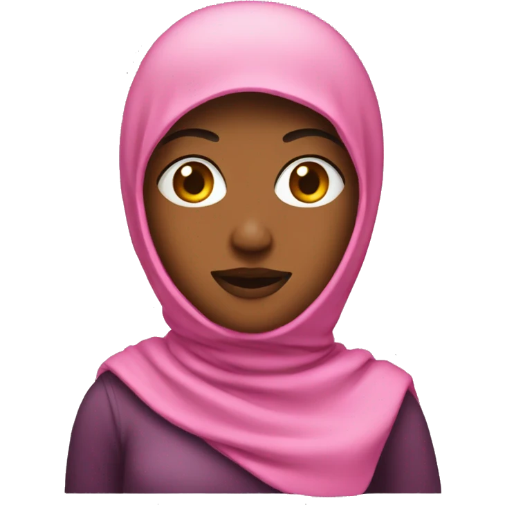 Woman wearing pink baclava emoji