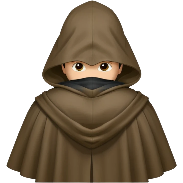Hooded man from back emoji
