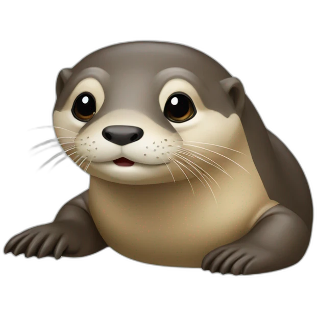 Loutre sur tortue emoji