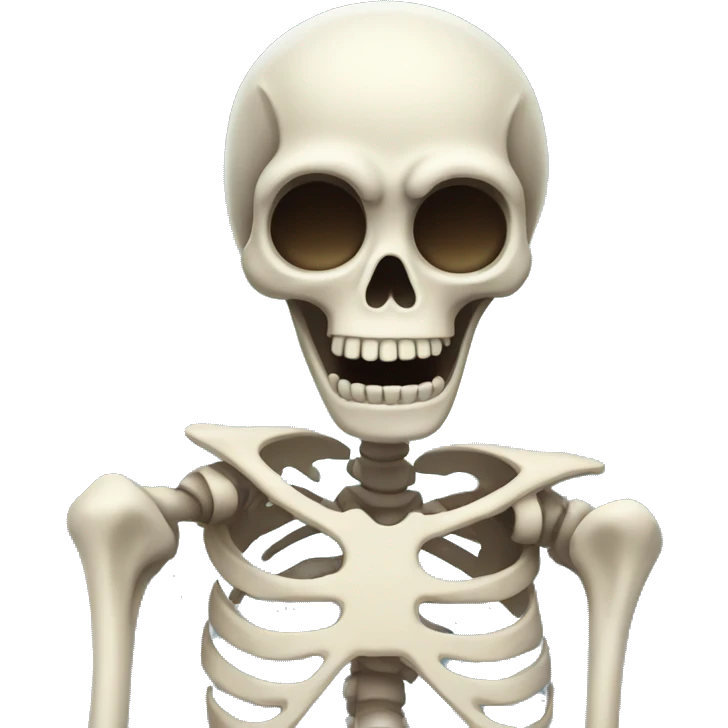 Scared Skeleton, that is also excited emoji
