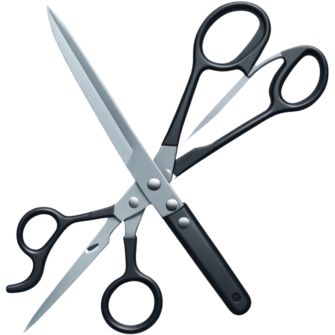 video film being cut by scissors emoji