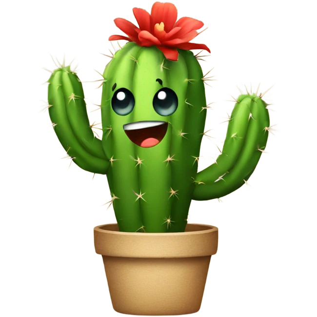 Cactus doing the cha-cha emoji