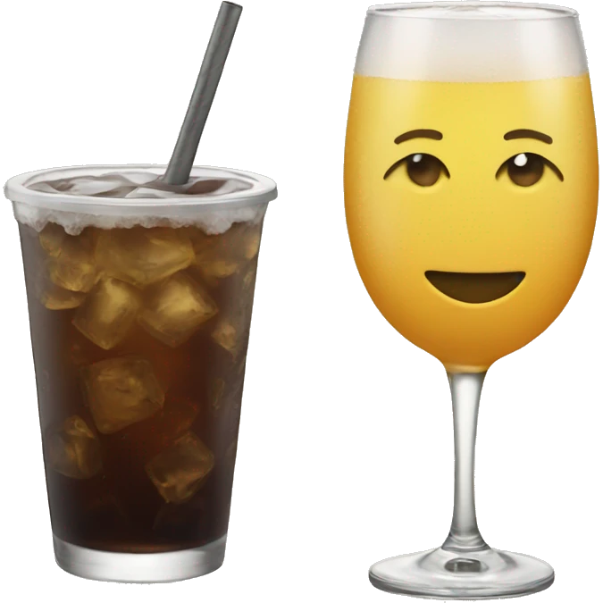 Drink with staw emoji
