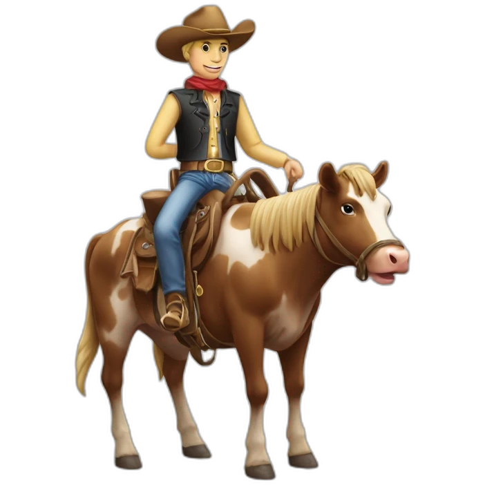 Cow boy sur un cheval emoji