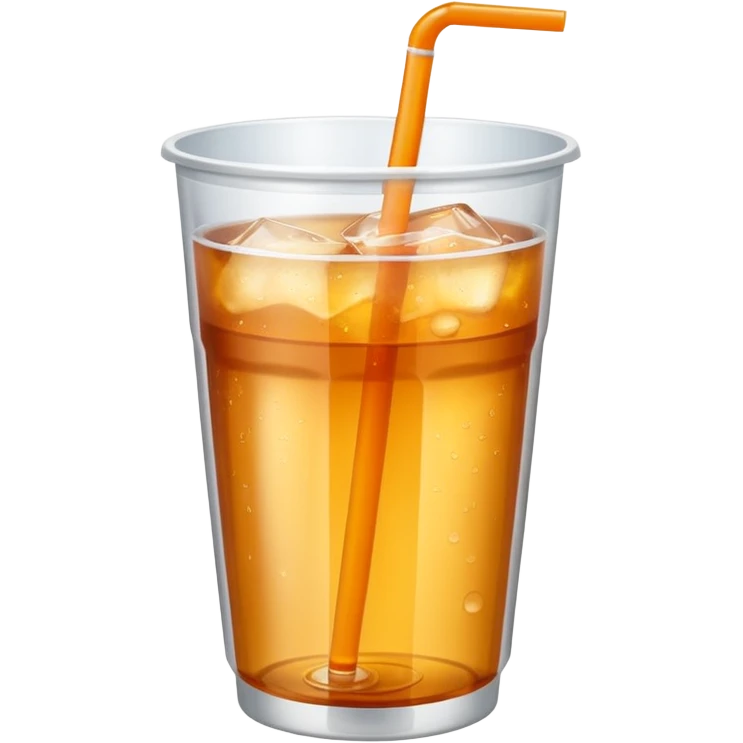 Soft drink in plastic cup (like Starbucks Cup), no logo, half circle shape closed top. emoji