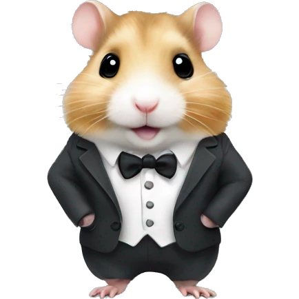 Hamster dressed in a suit emoji