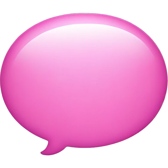 Pink conversation bubble emoji