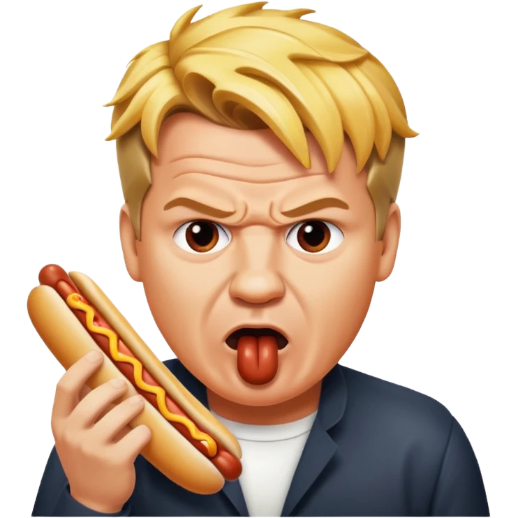 Godon ramsay eats hotdog emoji