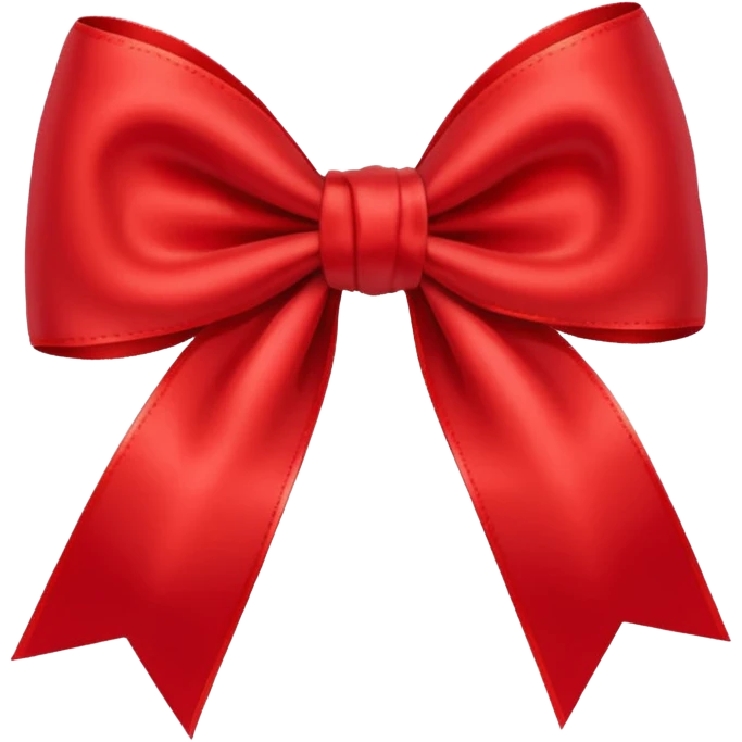 red bow with the "S" logo in the center emoji