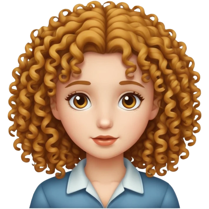 A gril with curly hair emoji