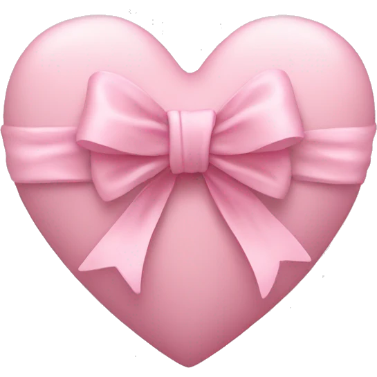 Light Pink heart wrapped with a bow  emoji