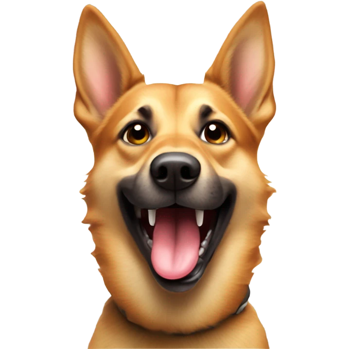 Alsatian dog tongue lolling emoji