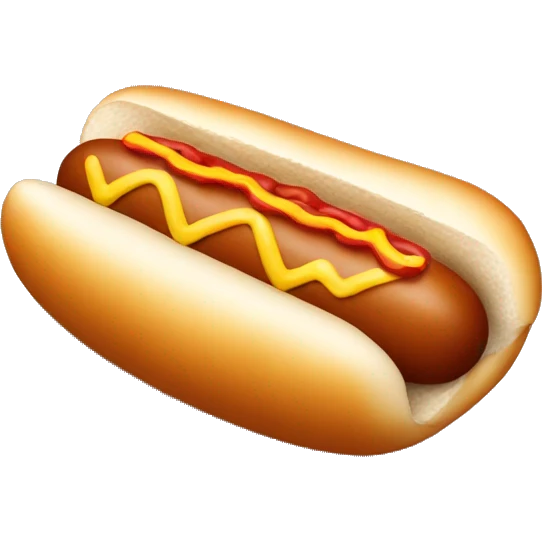 Tan hot dog without the bun emoji