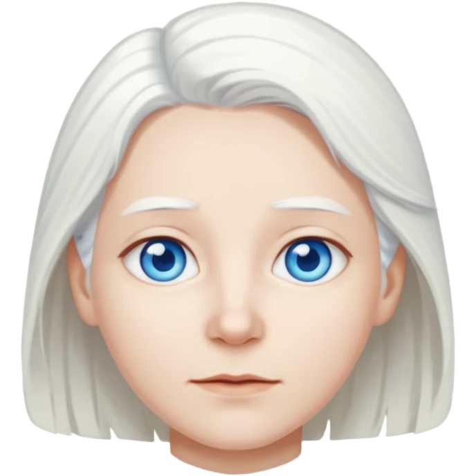 White hair pale emoji
