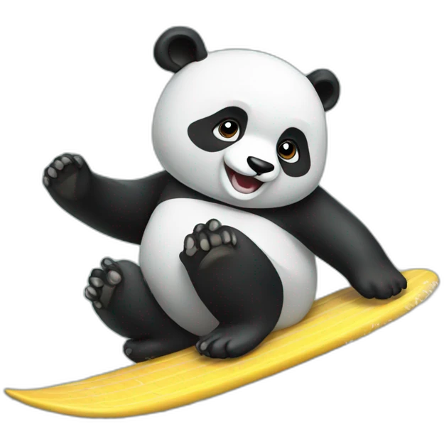 Panda surfing  emoji