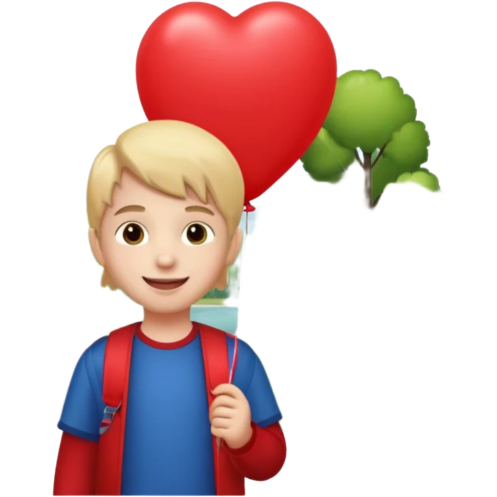 Child + balloon, Park Visitor. emoji