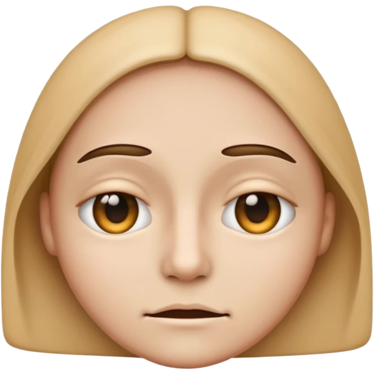 Generate me a blank face emoji with the upper eyelid half closed emoji