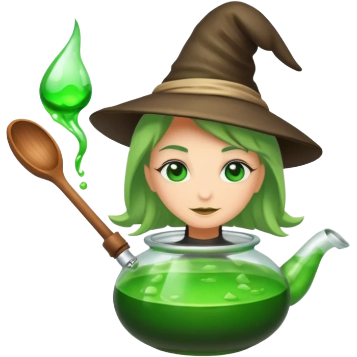 green witch cooking potion emoji