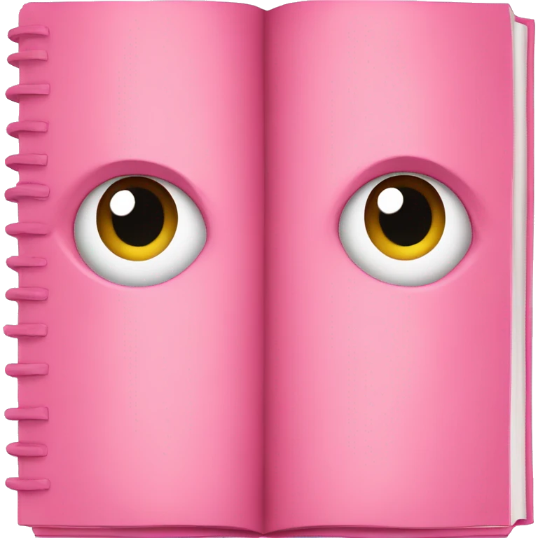 straight pink book emoji