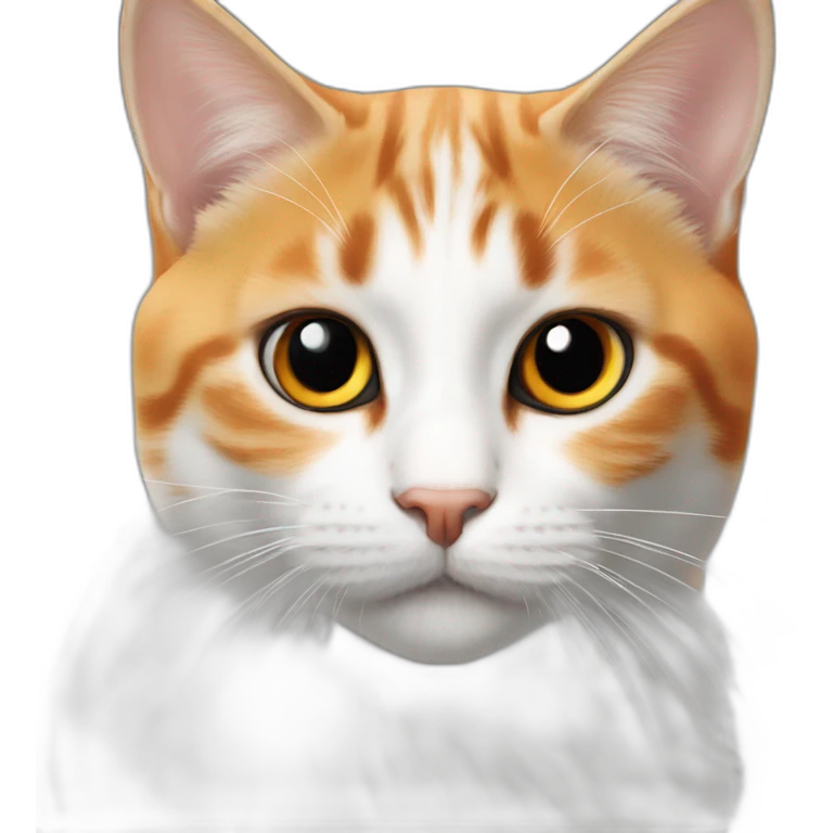 Cat oranges White black emoji