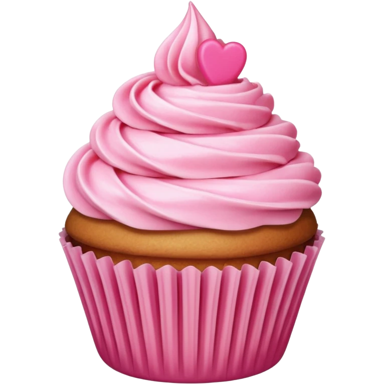 Cupcake with pink icing emoji