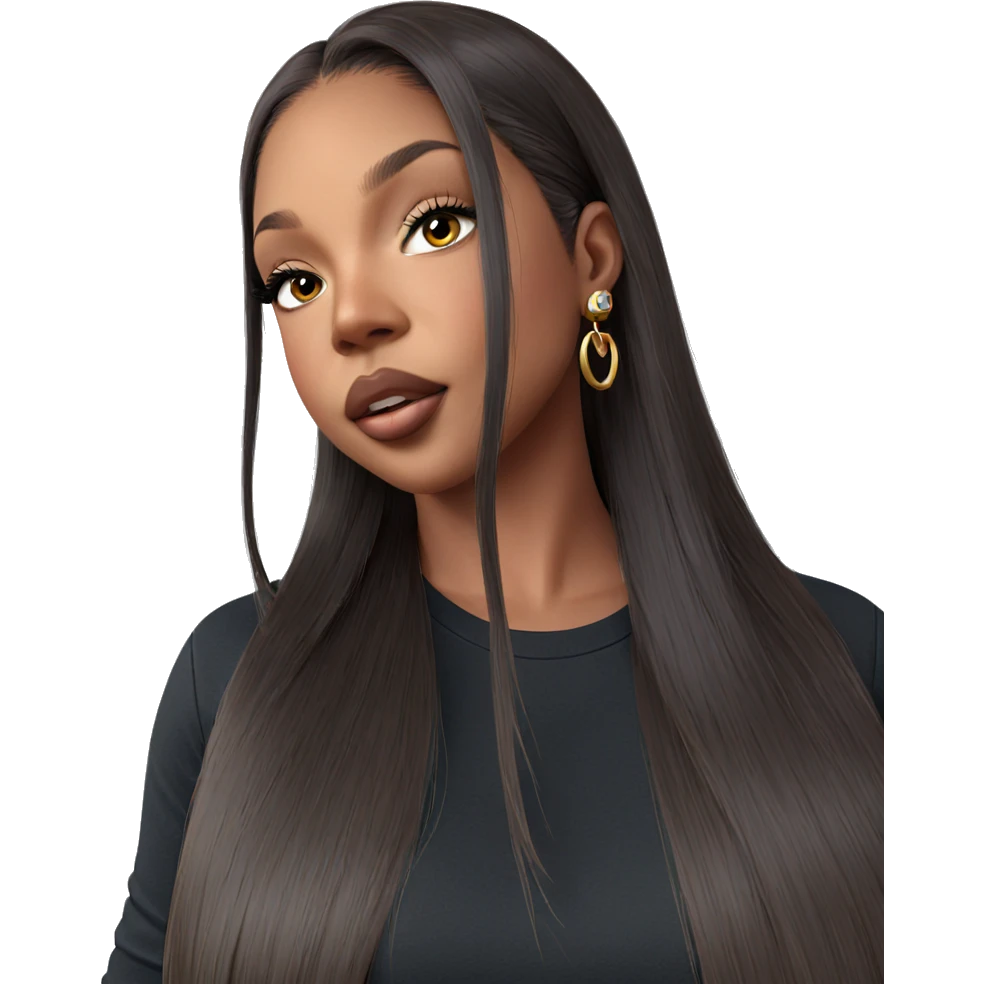 dark-haired girl with earrings emoji