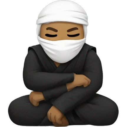Ninja sleeping on the ground emoji