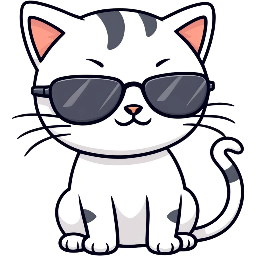 Cat with sunglasses emoji