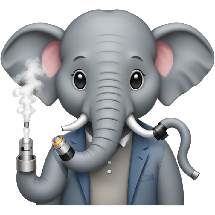 Elephant with a vape  emoji