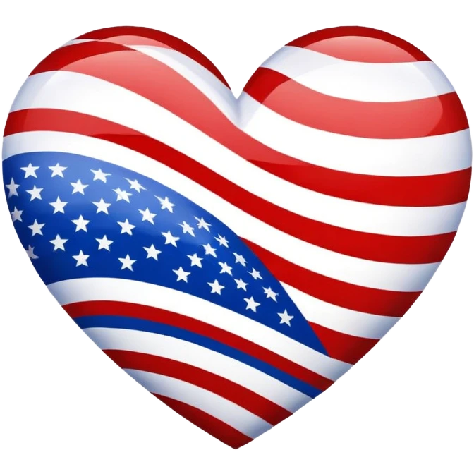 Us flag heart  emoji