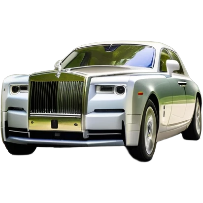 Rolls-Royce Phantom (2022) – cinematic-realistic Rolls-Royce Phantom emoji, its polished silver frame glistening under the sun as it glides down a winding, tree-lined road. The iconic Spirit of Ecstasy hood ornament stands proudly, the V12 engine hums silently as the car cuts through the serene countryside, embodying elegance and power. emoji