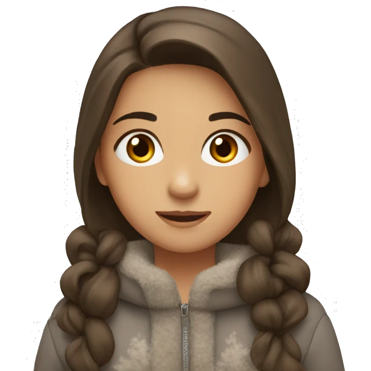 winter, christmas, hispanic, long brown hair, girl, brown eyes, child emoji