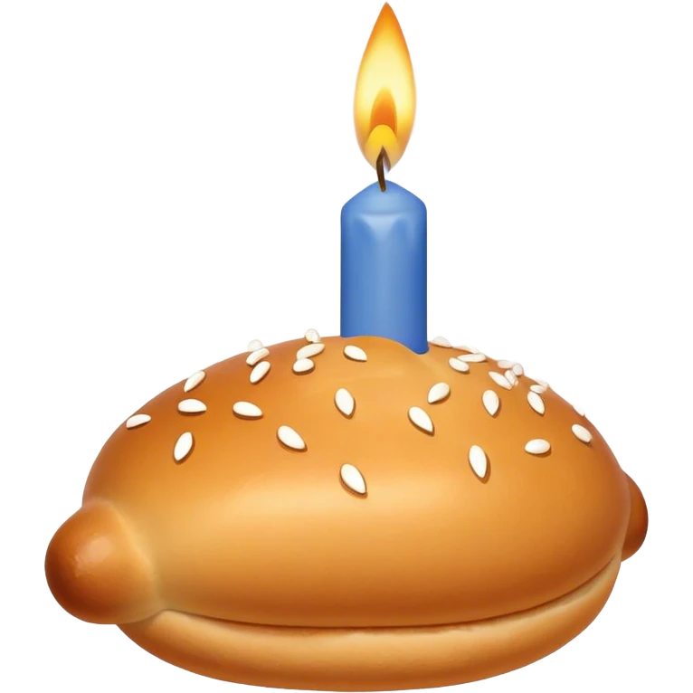 Russian pirozhki with birthday candle emoji