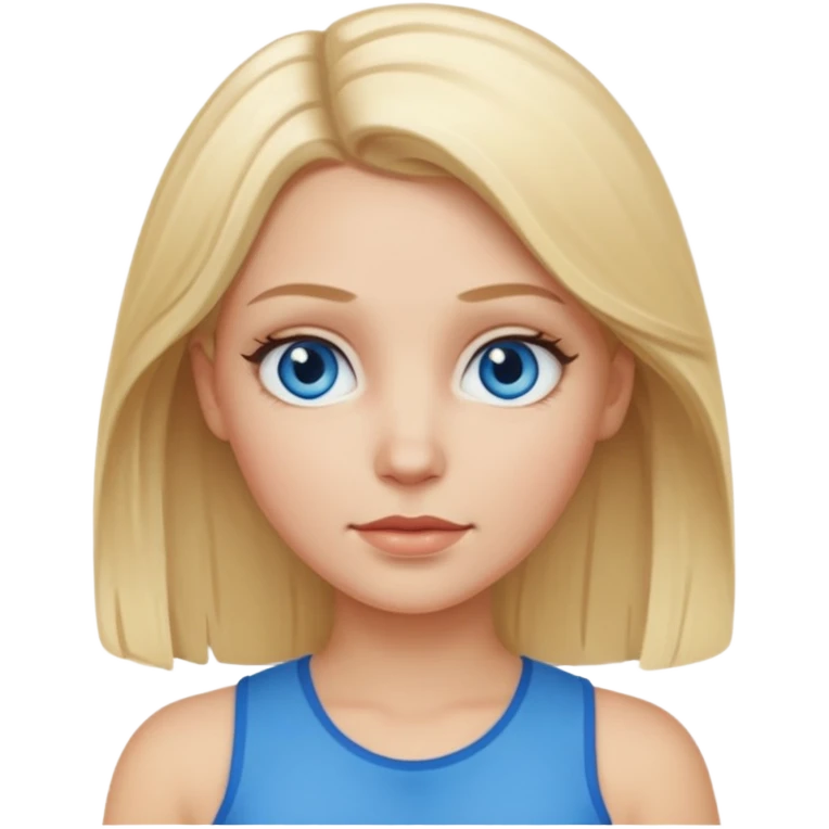 white girl with blond middle part emoji