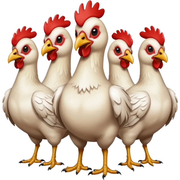 Group of headless chickens emoji