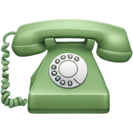 Sage green telephone  emoji