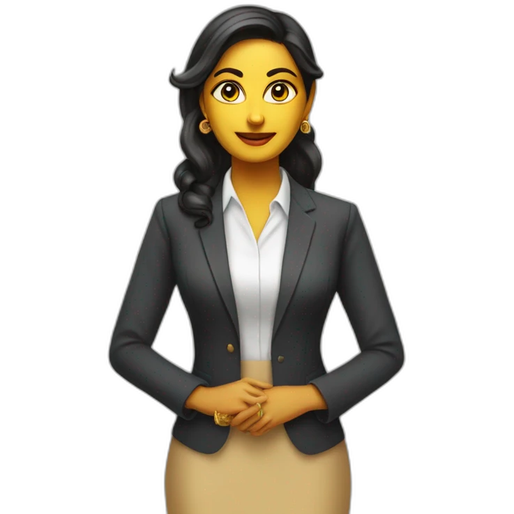 Lakshmi+business woman+ no spectacles+indian emoji