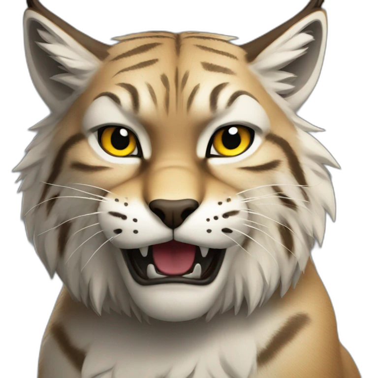 Furious mad annoyed angry lynx emoji