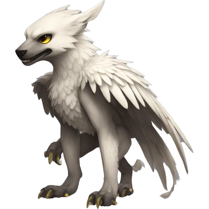 Anthro cool edgy winged animal hybrid full body emoji