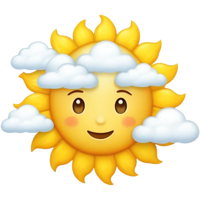 Sun surrounded by little clouds emoji
