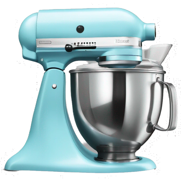 Realistic light blue kitchenaid mixer isolated.  emoji