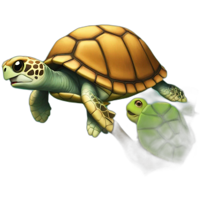 chat sur tortue emoji