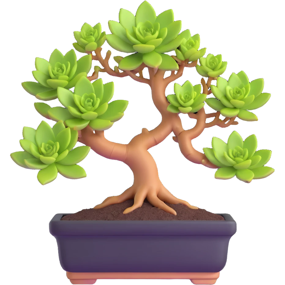 succulent bonsai plant emoji