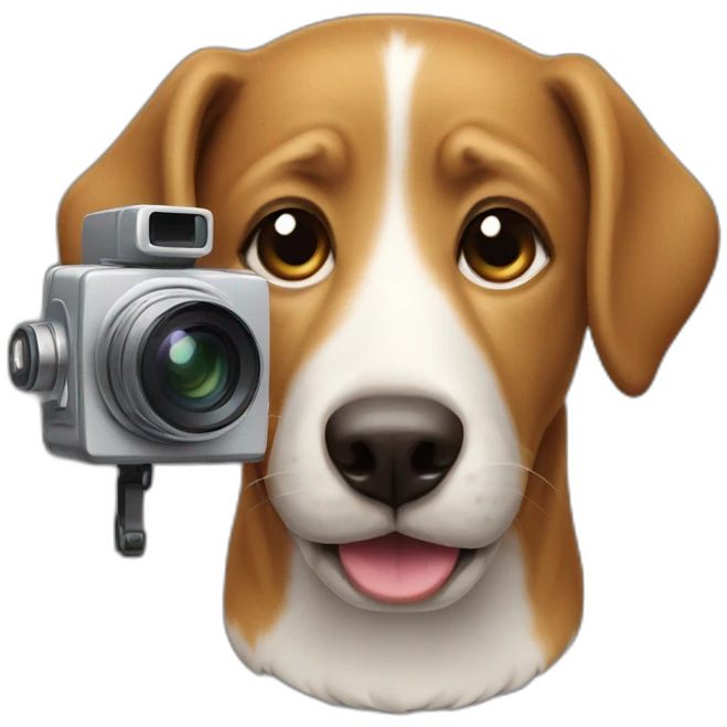 happy-dog-operating-camera emoji