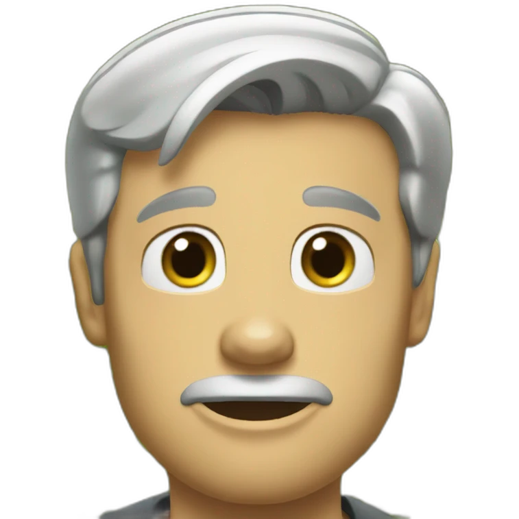Man with mouth of donald duck, eyes of brad pitt and snakes instead of hair emoji