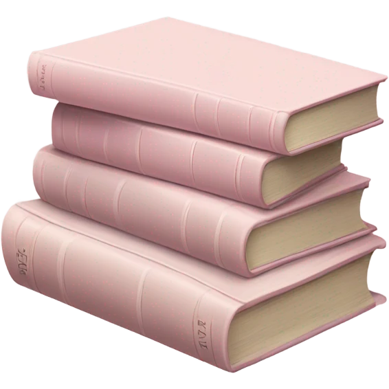 Stack of pale pink books emoji
