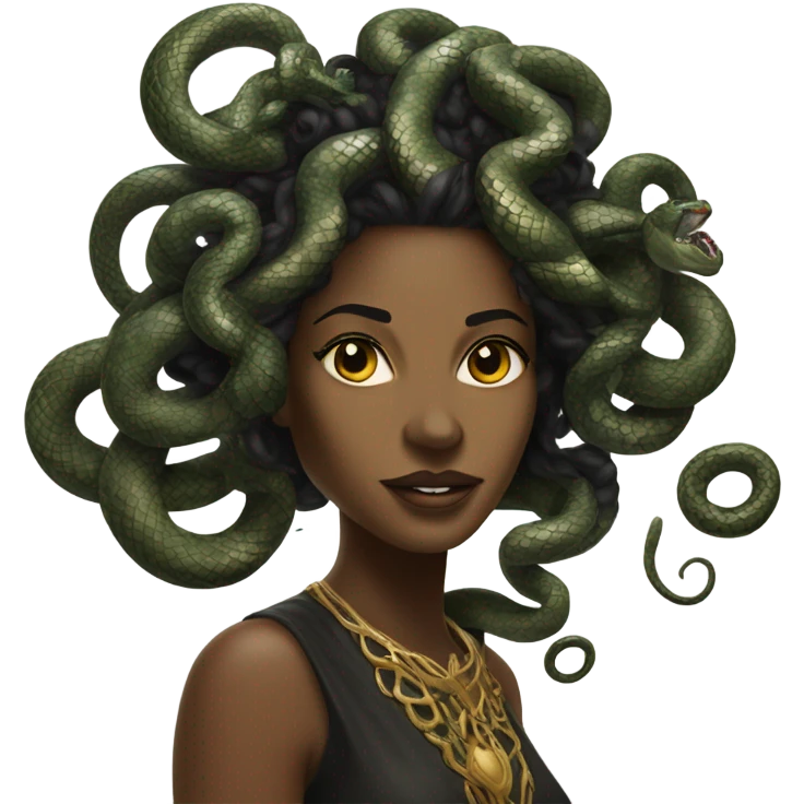 Black women Medusa  emoji