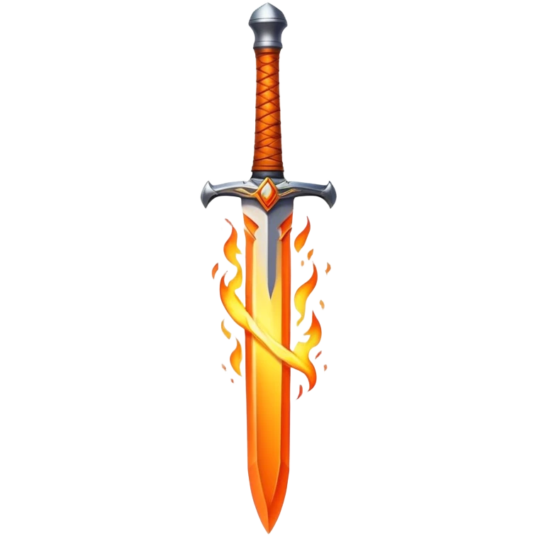 Flaming sword emoji